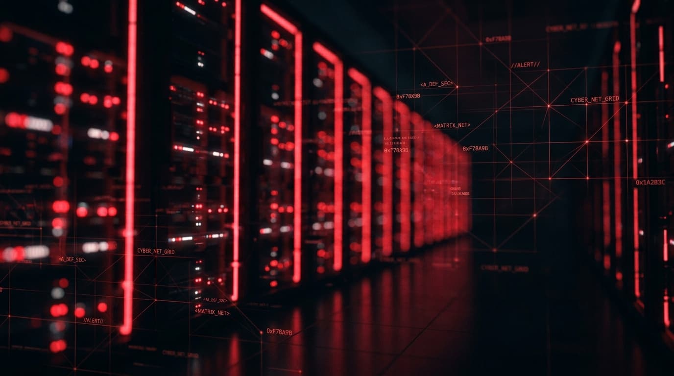 Cyber Security Server Room Background